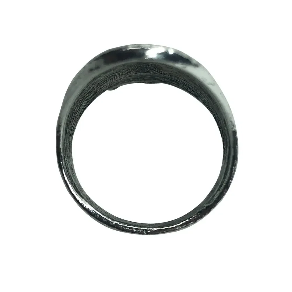 Long Boho Silver Ring - Size 9.5